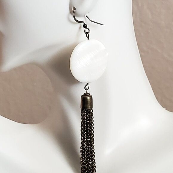 Chain fringe earrings - Handmade (NEW) - Picture 1 of 3
